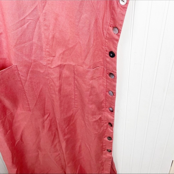 Harold's Vintage Side Button Linen Maxi Dress - Picture 5 of 9